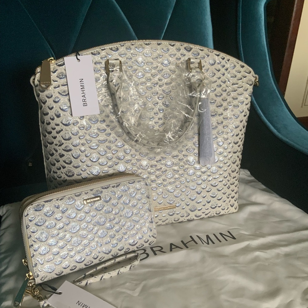 Brahmin Large Duxbury Zora Wallet 'Creme Vreeland'